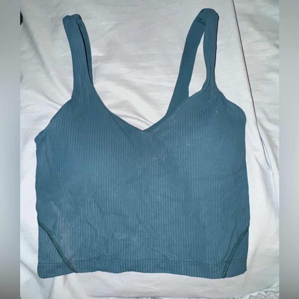 Lululemon Athletica Blue Ribbed Tank Top